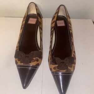 Coach Calf Hair, Leopard Print, Pointy Toe Pump